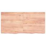 vidaXL Dessus de table marron clair bois chêne massif traité