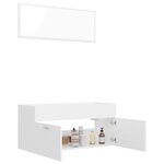 vidaXL Ensemble de meubles de salle de bain 2Pièces blanc bois ingénierie
