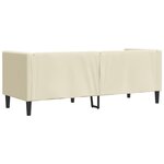 vidaXL Canapé à 3 places Chesterfield crème similicuir