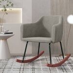 Vidaxl chaise à bascule gris clair velours