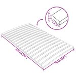 vidaXL Latte de rechange pour sommier avec 17 lattes 70 x 200 cm