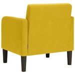 vidaXL Fauteuil avec accoudoirs jaune 54 cm velours