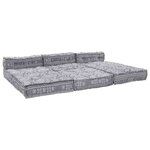 vidaXL Coussin 4 Pièces Gris clair 70 x 70 x 54 cm Polyester