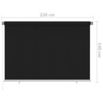 vidaXL Store roulant d'extérieur 220x140 cm Noir