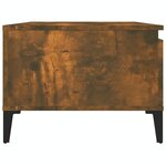 vidaXL Table basse Chêne fumé 90x50x36 5 cm Bois d'ingénierie