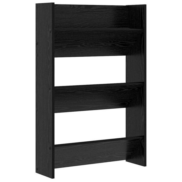 vidaXL Cabinet à chaussures avec étagère Chêne noir 60 x 18 x 90 cm