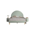 Lit Moon 140x200cm Vert avec pouf