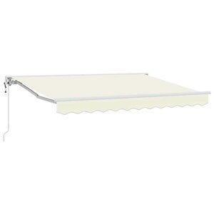 vidaXL Auvent Rétractable Crème 300 x 200 cm Polyester et métal