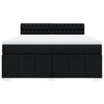vidaXL Sommier à lattes de lit avec matelas Noir 180x200 cm Tissu