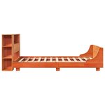 vidaXL Cadre de lit sans matelas cire marron 135x190cm bois pin massif