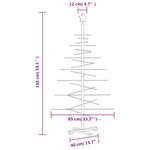 vidaXL Arbre de Noël en bois pour décoration 150 cm bois massif de pin