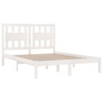 vidaXL Cadre de lit Blanc Bois de pin massif 160x200 cm