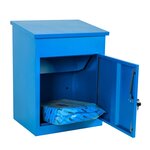 Boîte à colis moyenne 1 porte Bleue à accès frontal Acier galvanisé SMART PARCEL BOX®