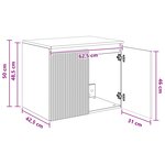 vidaXL Cabinet de Salle de Bain Mural Sonoma gris 62 5 x 44 5 x 50 cm