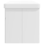 vidaXL Banc de rangement pliable blanc PVC
