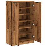 vidaXL Armoire à chaussures vieux bois 59x35x100 5cm bois d'ingénierie