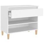 vidaXL Armoire à chaussures Blanc 70x36x60 cm Bois d'ingénierie