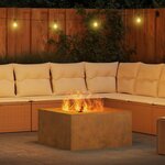 vidaXL Braise Marron 80 x 80 x 40 cm Acier résistant aux intempéries