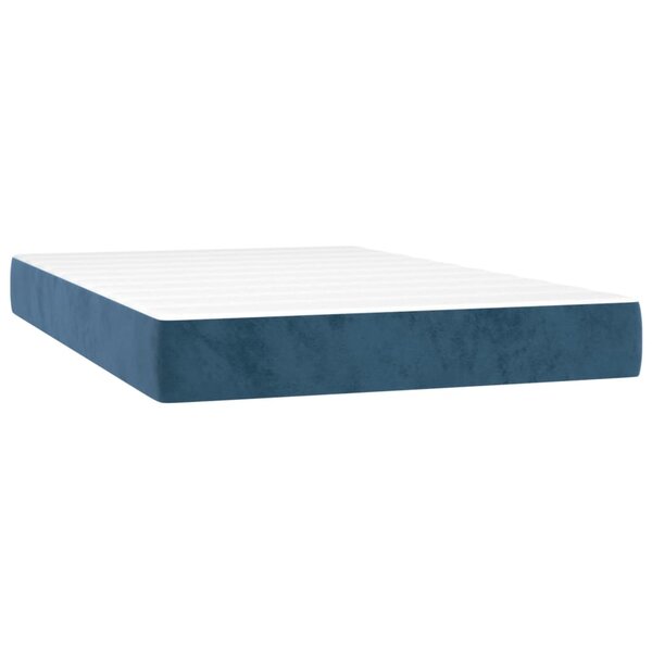 vidaXL Matelas de lit à ressorts ensachés fermeté moyenne Bleu foncé 120x200x20 cm