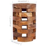 vidaXL Table de chevet 30x30x45 cm Bois de teck massif