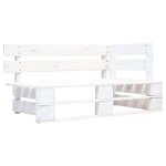 vidaXL Salon de jardin palette 6 Pièces et coussins Pin imprégné de blanc