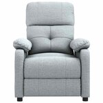vidaXL Fauteuil de massage Gris clair Tissu
