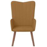 vidaXL Chaise de relaxation Marron Velours