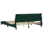 vidaXL Cadre de lit avec LED sans matelas Hanko vert foncé 180x200 cm velours