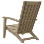 vidaXL Chaise de jardin Adirondack marron clair polypropylène