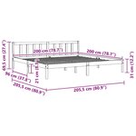 vidaXL Cadre de lit sans matelas blanc bois massif 200x200 cm