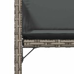 vidaXL Chaises de jardin avec coussins lot de 4 gris résine tressée
