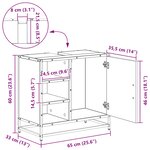 vidaXL Cabinet de salle de bain avec porte Bois Ancien 65 x 33 x 60 cm