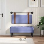 vidaXL Tête de lit suspendue Bleu denim PU antique