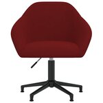 vidaXL Chaise pivotante de salle à manger Rouge bordeaux Velours