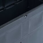 vidaXL Boîte de rangement de jardin 320 L Noir