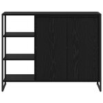 vidaXL Meuble d'appoint Chêne noir 96 5 x 30 x 75 cm Bois d'ingénierie
