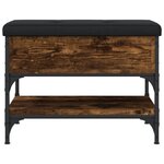 vidaXL Banc à chaussures chêne fumé 62x42x45 cm bois d'ingénierie