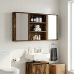 vidaXL Armoire murale de salle de bain Chêne Fumé 40 x 10 x 50 cm