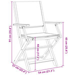 vidaXL Chaises de jardin lot de 2 beige bois d'acacia massif et tissu
