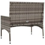 vidaXL Banc de Jardin à 2 Places avec Coussins Gris Résine Tressée