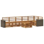 vidaXL Ensemble de canapés d'extérieur 7 pc Naturel Polyester