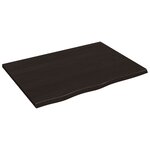 vidaXL Dessus de bureau marron foncé 80x60x2 cm bois chêne traité