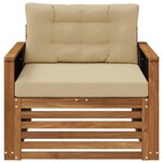 vidaXL Sofa de milieu extérieur Bois d'Acacia Massif Naturel