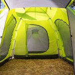 SURPASS - Tente de camping familiale - 6 personnes - Vert & Gris