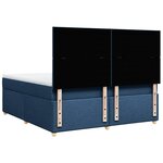 vidaXL Sommier à lattes de lit avec matelas Bleu 180x200 cm Tissu