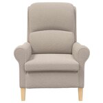 vidaXL fauteuil Gris clair 76 x 94 x 102 cm Tissu Sharpa