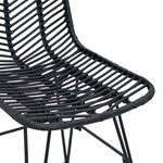 vidaXL Chaise de salle à manger 2 Pièces Noir 44 x 47 x 85 cm