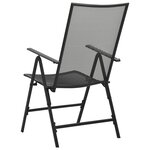 vidaXL Chaises pliables en maille lot de 4 Acier Anthracite