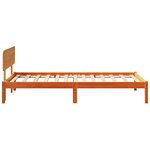 vidaXL Cadre de lit avec tête de lit Brun cire 90 x 200 cm Pin massif