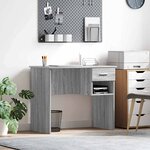 vidaXL Bureau Sonoma gris 90 x 49.5 x 75 cm Bois d'ingénierie